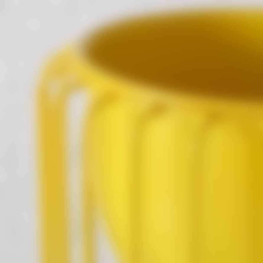 &Quirky Colour Pop Vaso Yellow Metal Planter