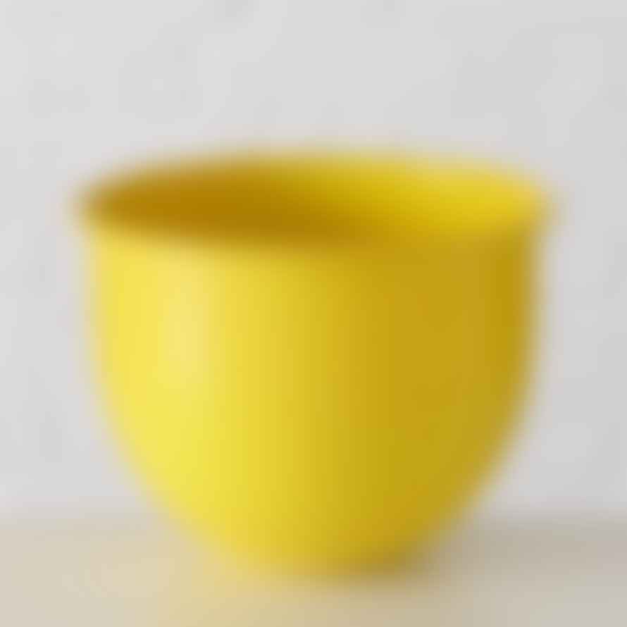 &Quirky Colour Pop Vaso Yellow Metal Planter