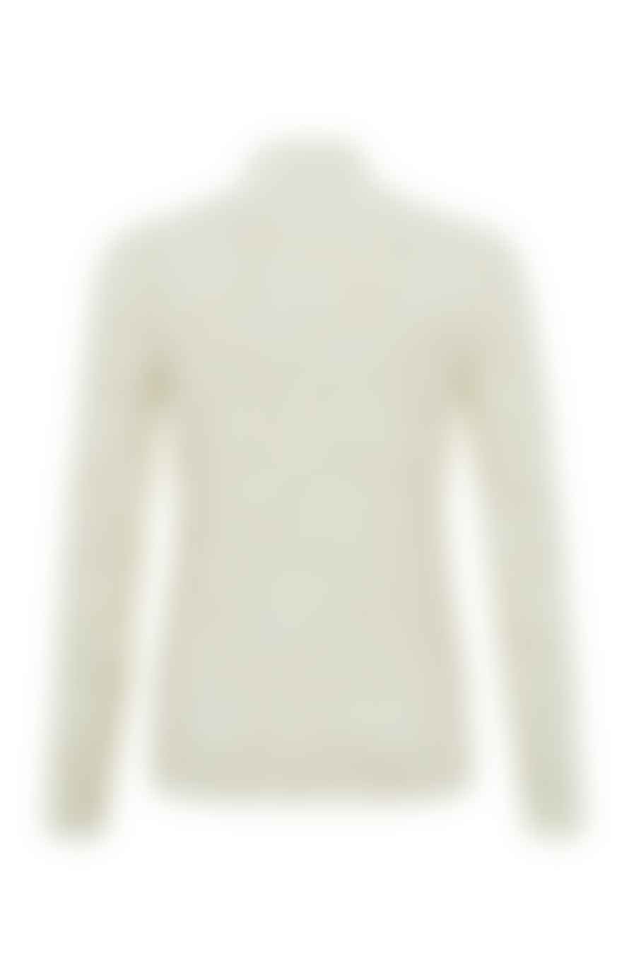Yaya Jersey Top With Turtleneck, Long Sleeves And Playful Print - Bone White Dessin