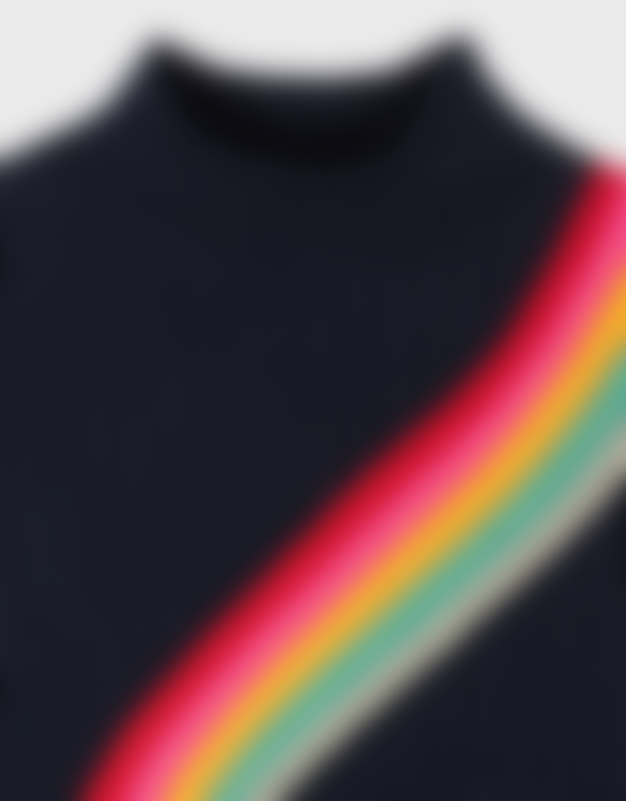 Paul Smith Paul Smith Rainbow Swirl Knitted Dress Navy
