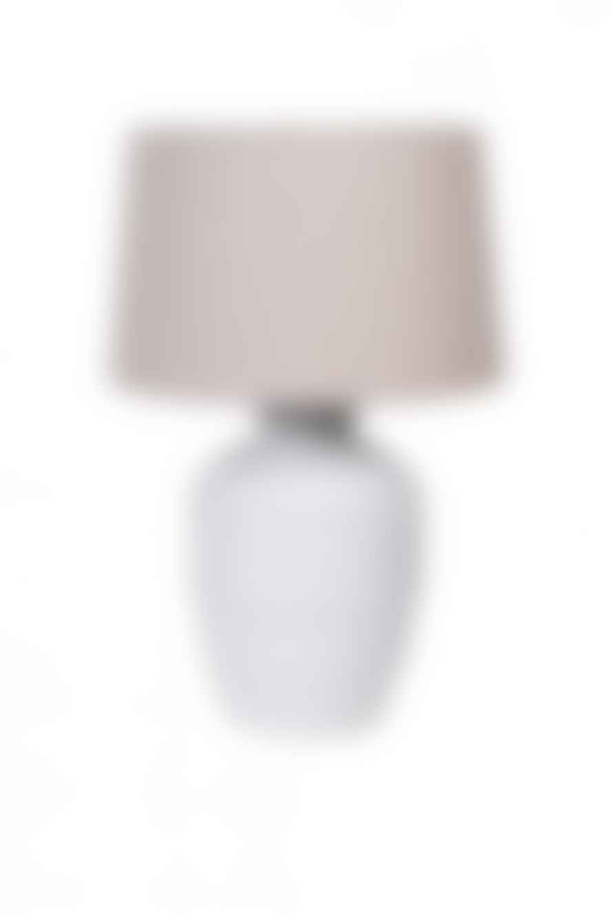 The Home Collection White Bead Lamp With Shade
