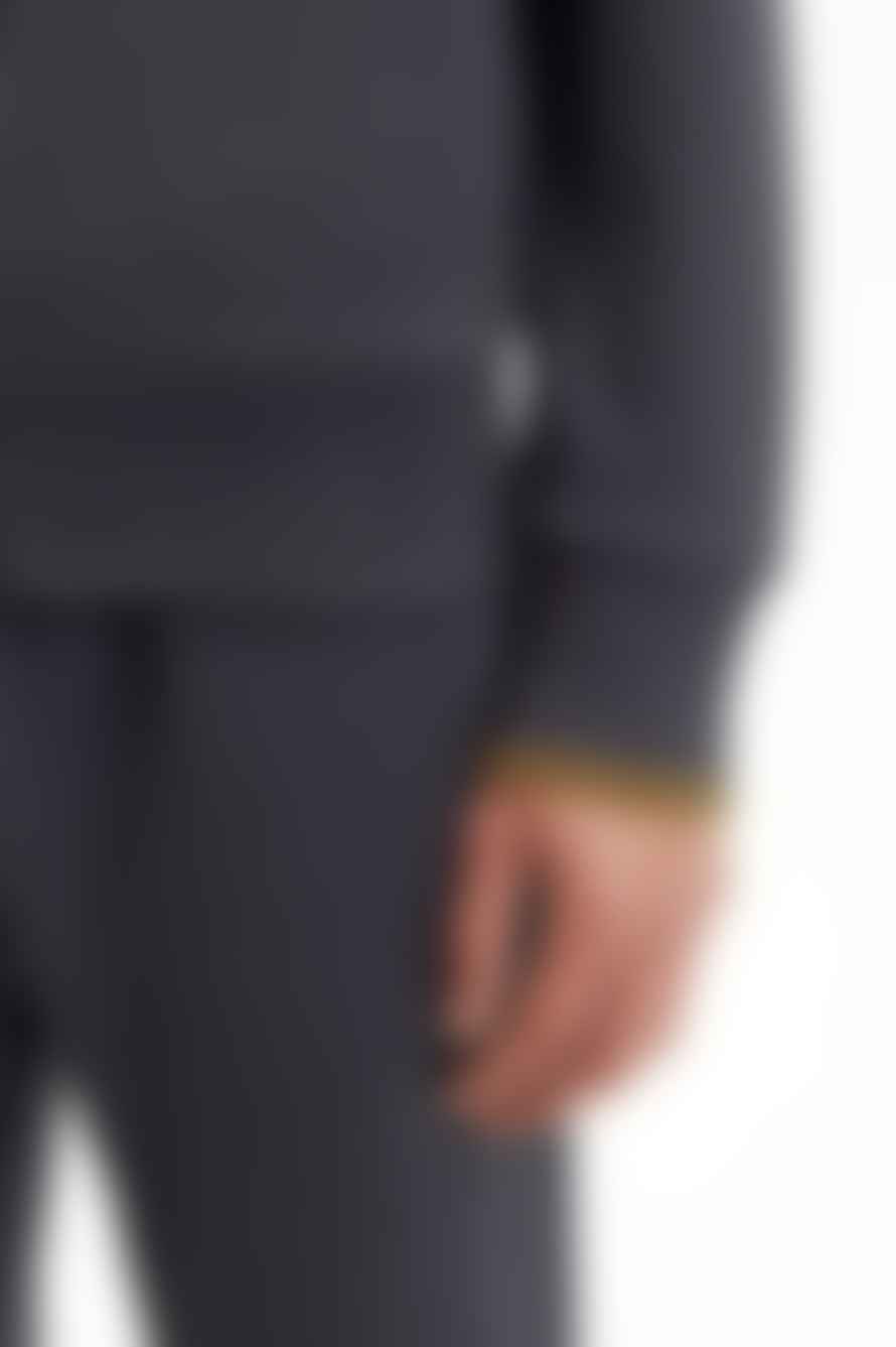 Fred Perry Half Zip Sweatshirt (Anchor Grey/Dark Caramel)