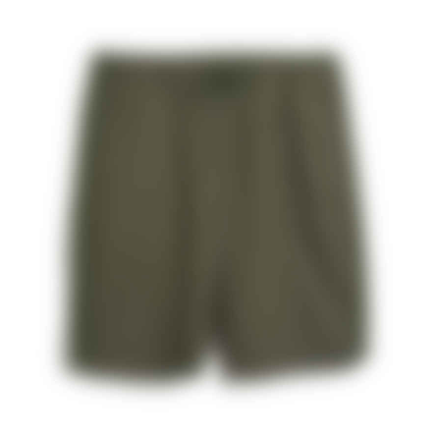 Farah F4hsd047 Mayhew Canvas Drawstring Shorts In Olive Green