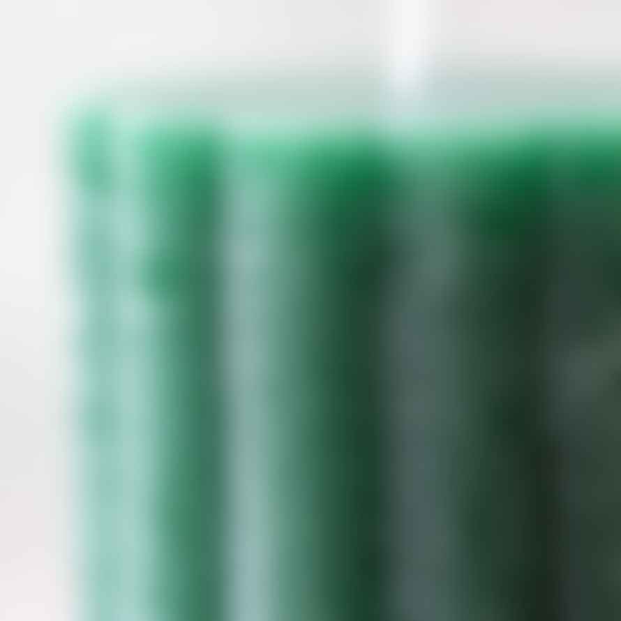 Grand Illusions Rustic Scalloped Pillar Candle Emerald Green - 100 x 100mm 