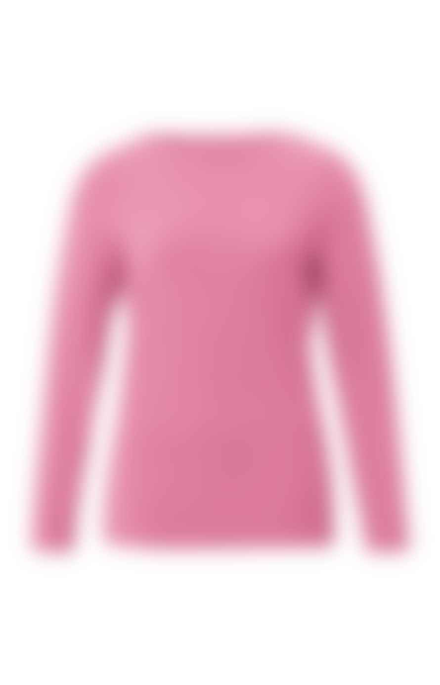 Yaya T-shirt With Boatneck And Long Sleeves In Regular Fit - Morning Glory Pink
