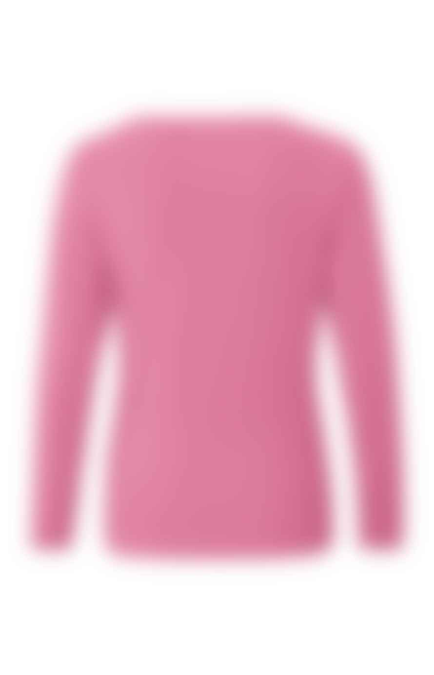 Yaya T-shirt With Boatneck And Long Sleeves In Regular Fit - Morning Glory Pink