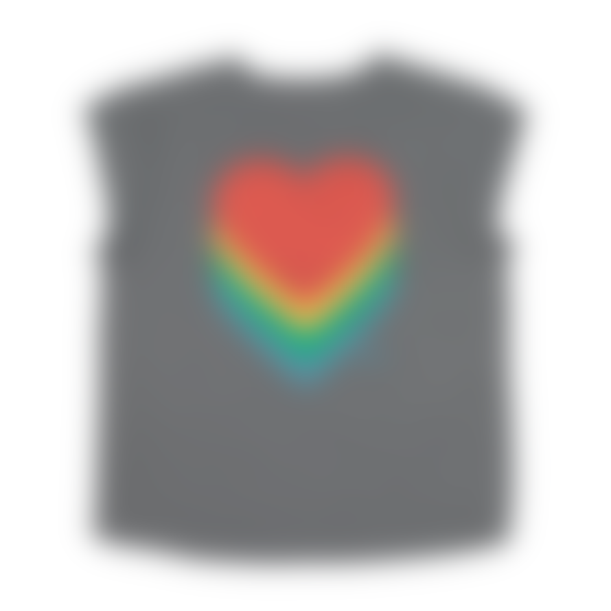 Sisters Department Multicoloured Heart T Shirt - Grey