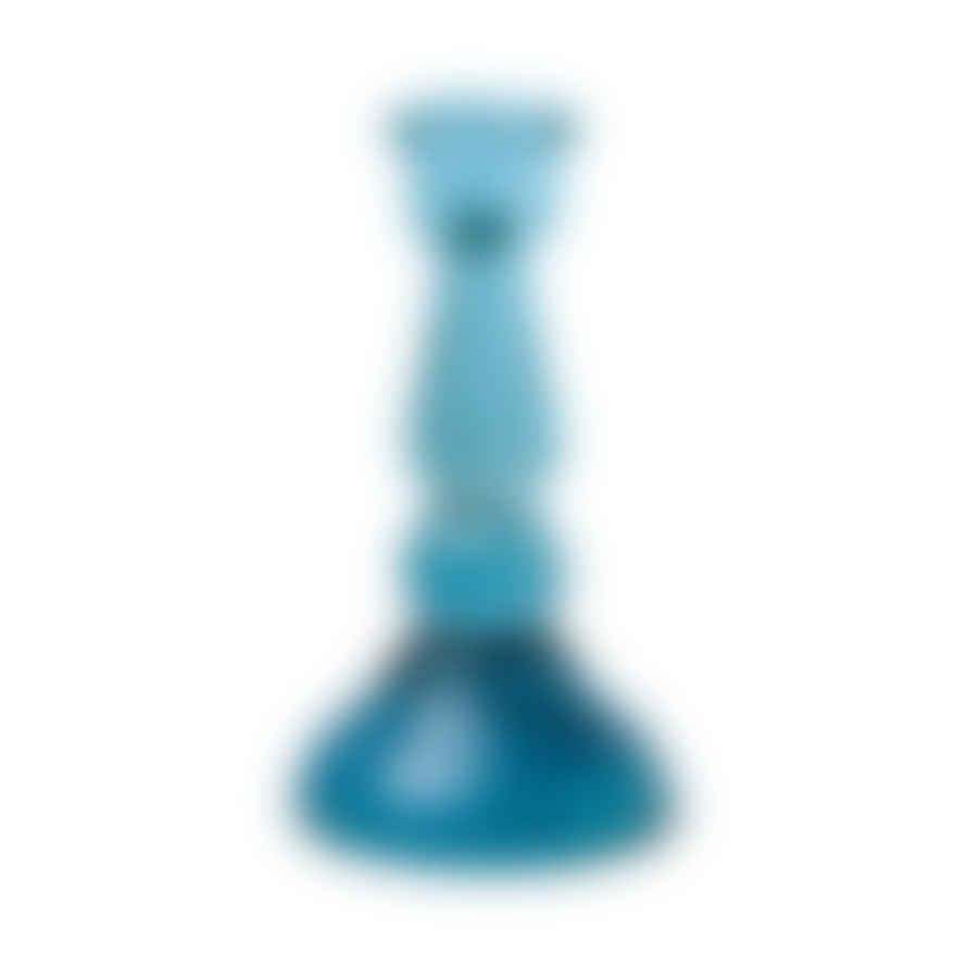 Paddywax | Tall Glass Taper Holder | Blue