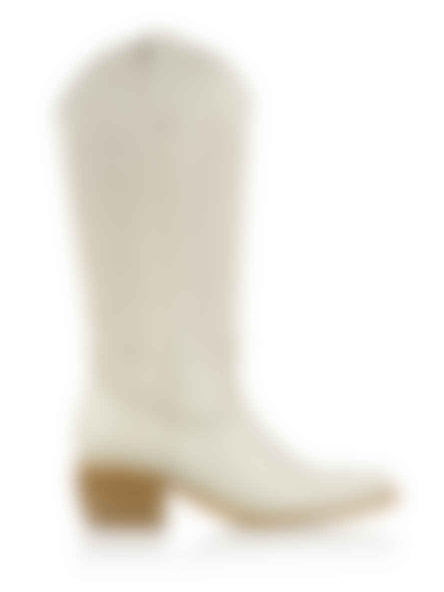 DWRS Colombia Leer Western Boots - Off White