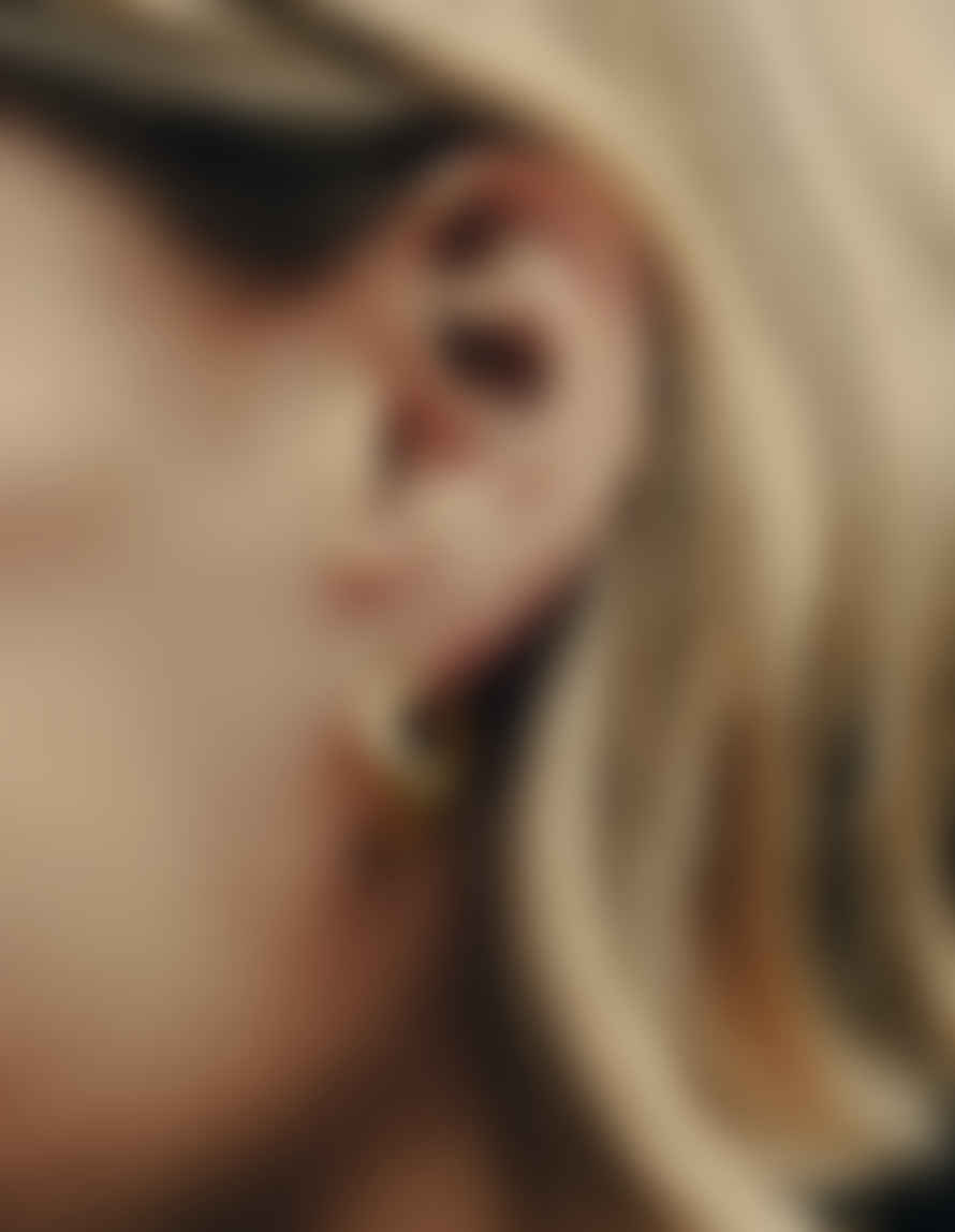 Nordic Muse Gold Fluid Hoop Earrings | Waterproof