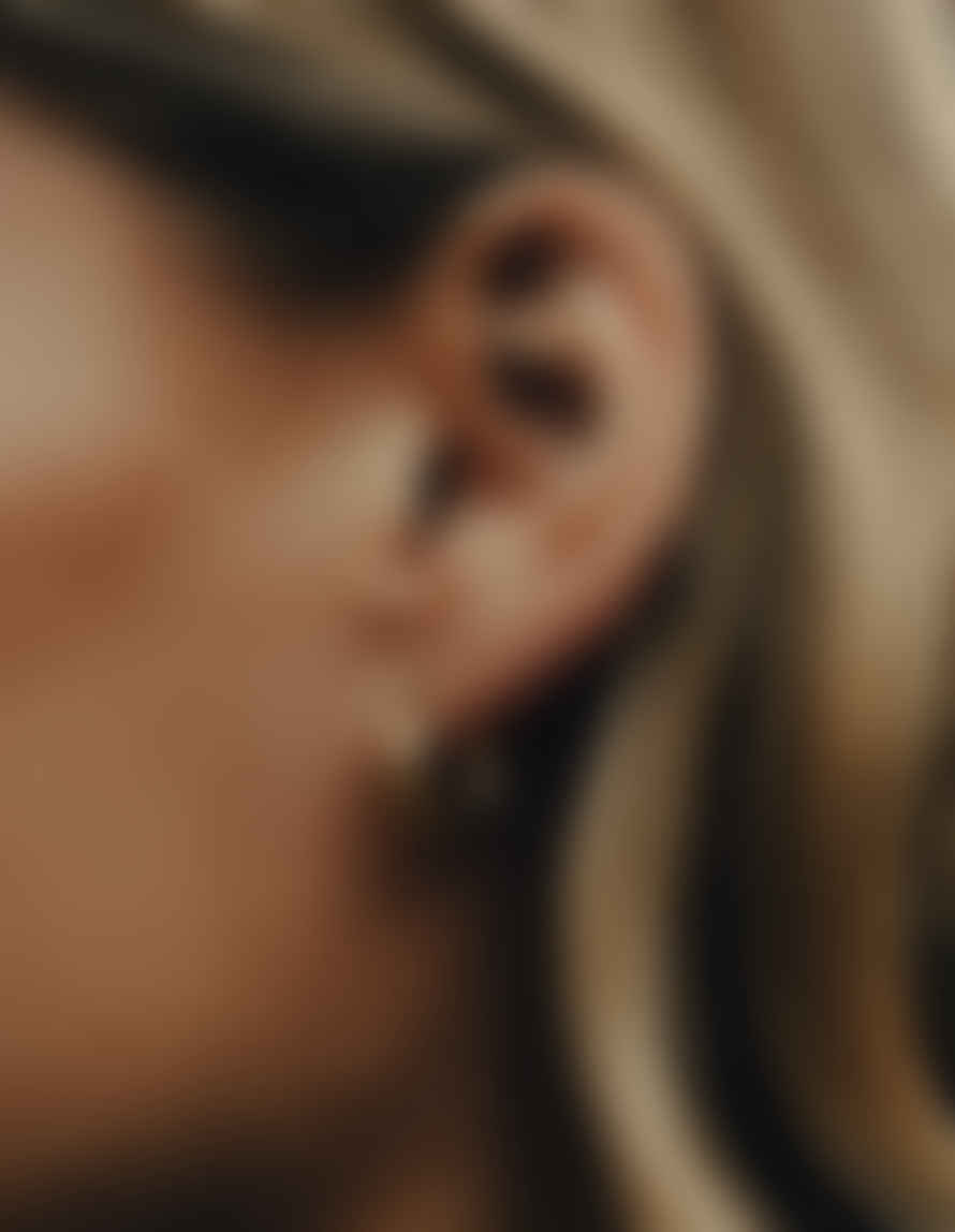 Nordic Muse Gold Mini Crescent Hoop Earrings