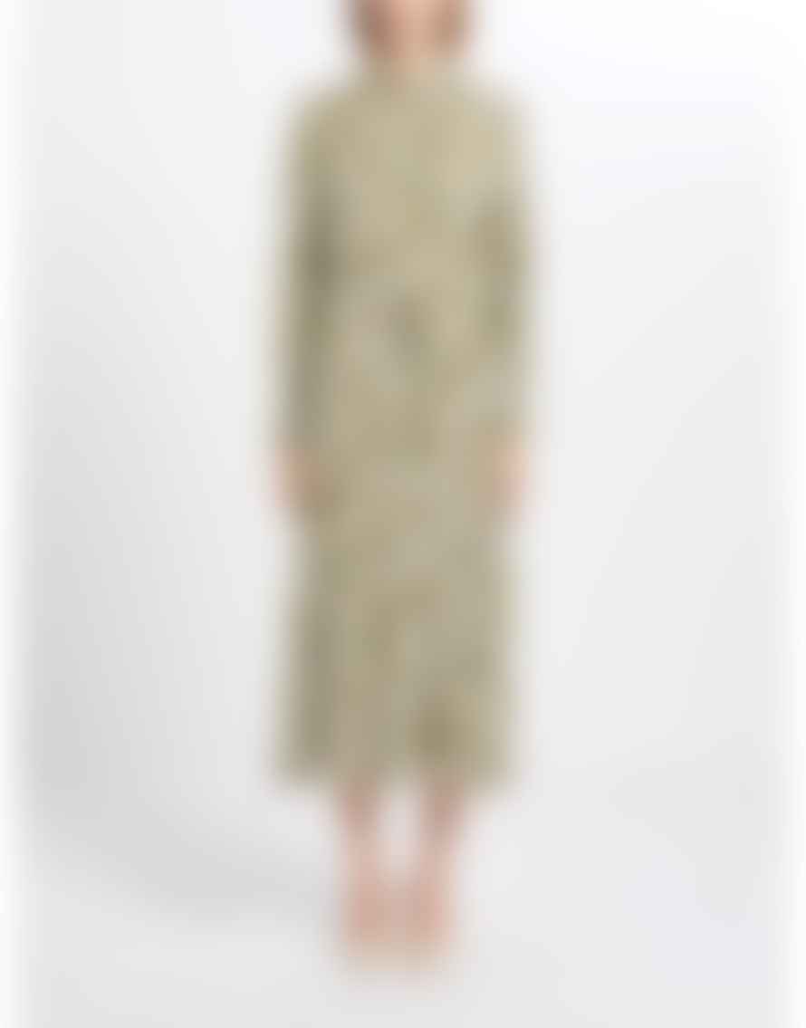 Marella Marella Pluto Khaki Print Dress Size: L, Col: Khaki
