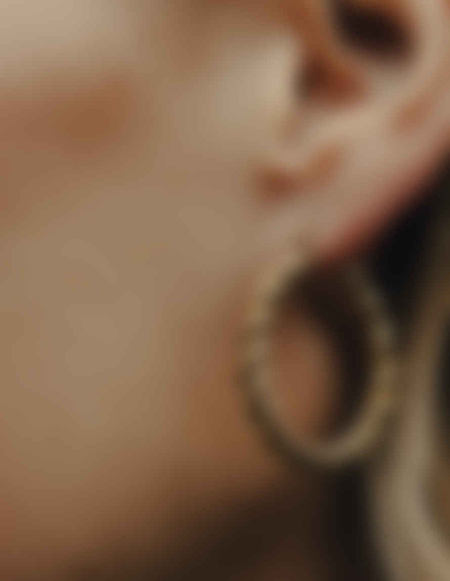 Nordic Muse Gold Twist Hoop Earrings, 18K Tarnish-Free Waterproof Gold 