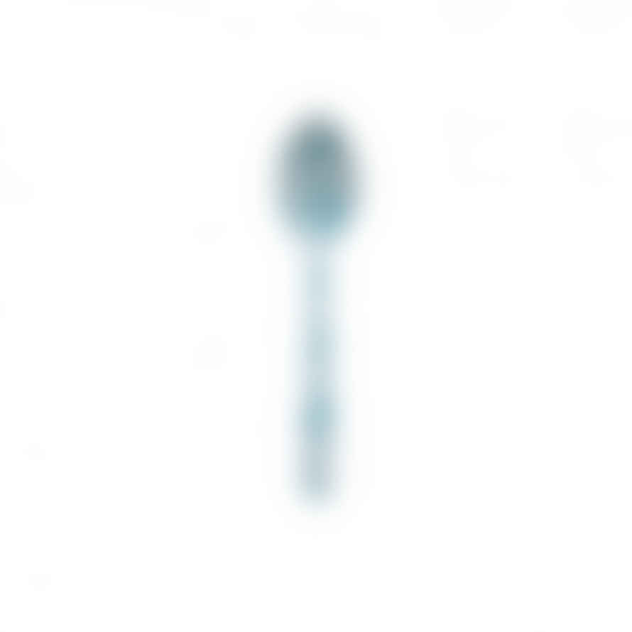 Crow Canyon Home Large Splatter Serving Spoon - Turquoise & White