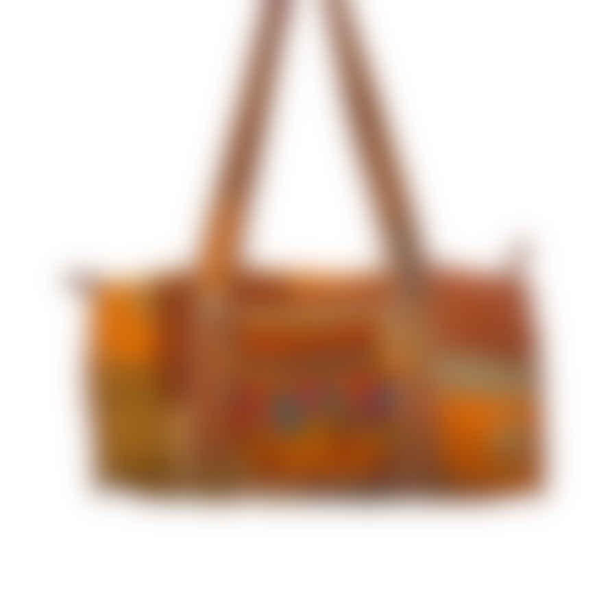 Behotribe  &  Nekewlam Duffle Bag Block Print Tangerine