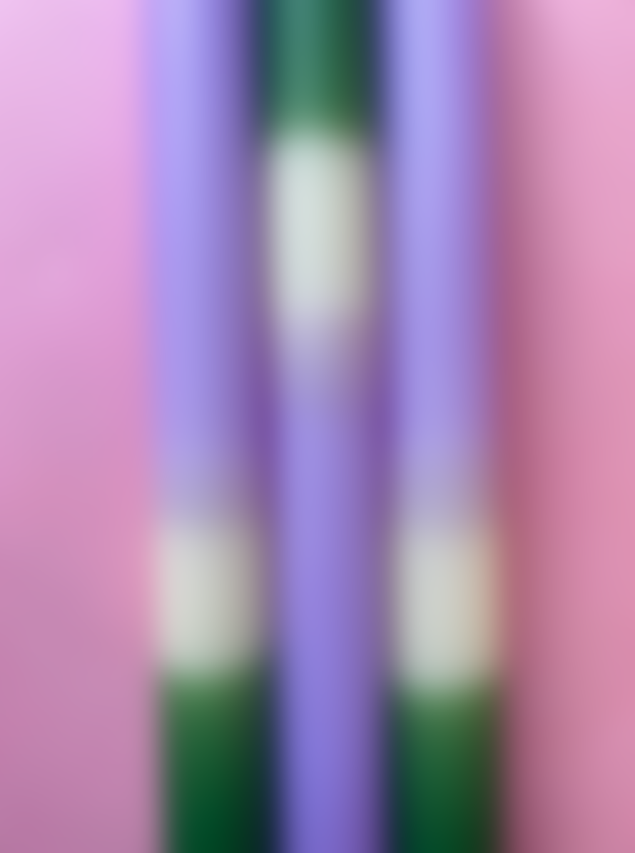 The Colour Emporium Lilac / Green Dip Dye Dinner Candles