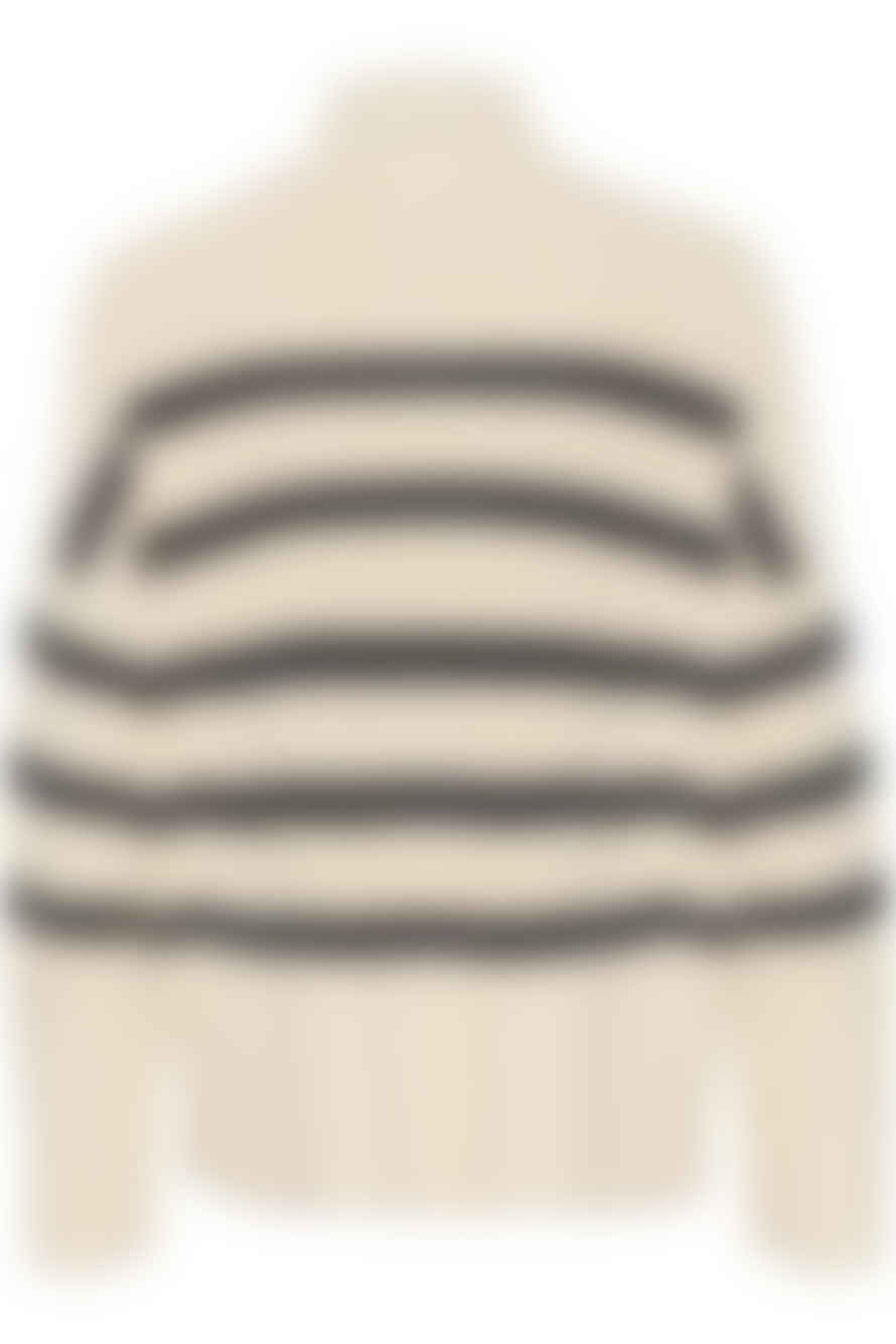 Part Two Rajana Pullover In Whitecap Gray Stripe