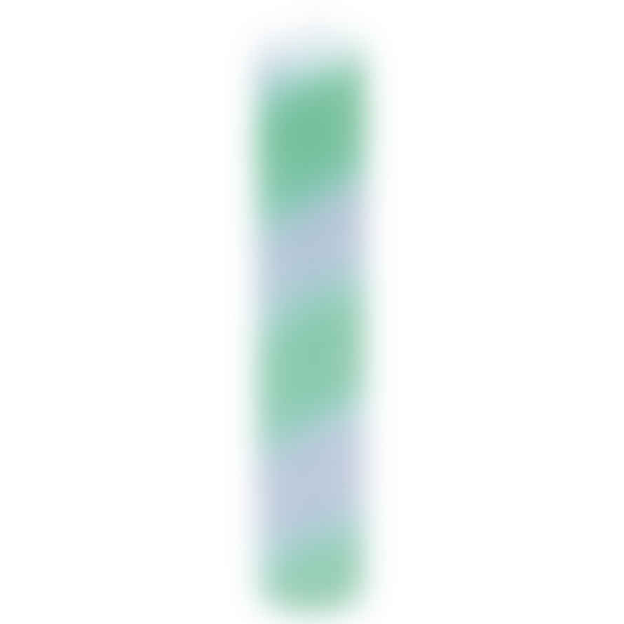 Rico Design Turquoise Grey Striped Taper Candle