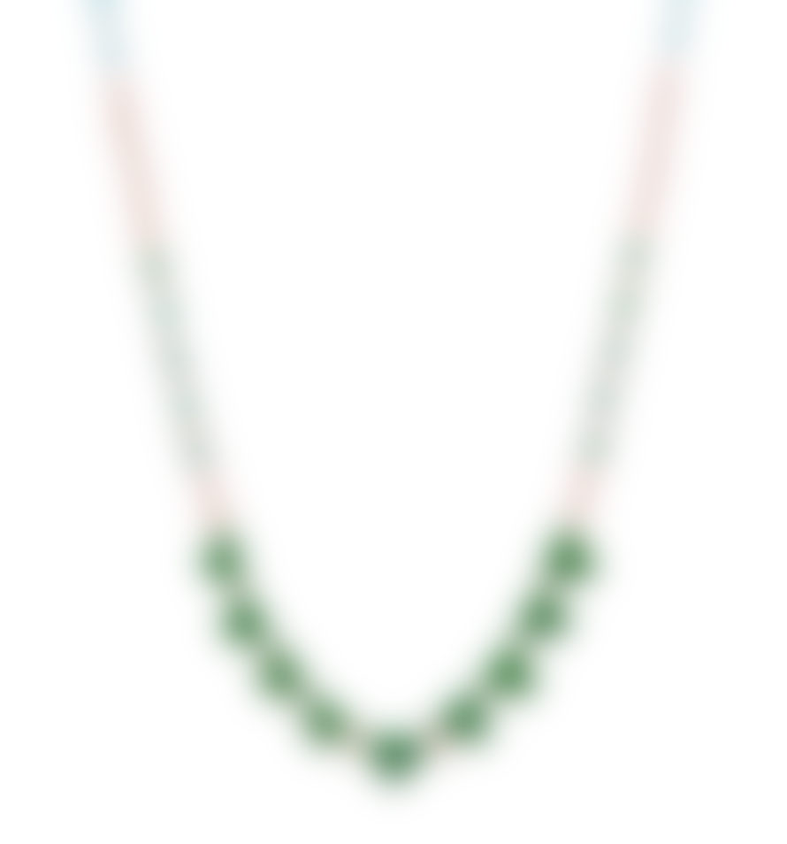 HN Green Bakerlite Geometric Beaded Necklace