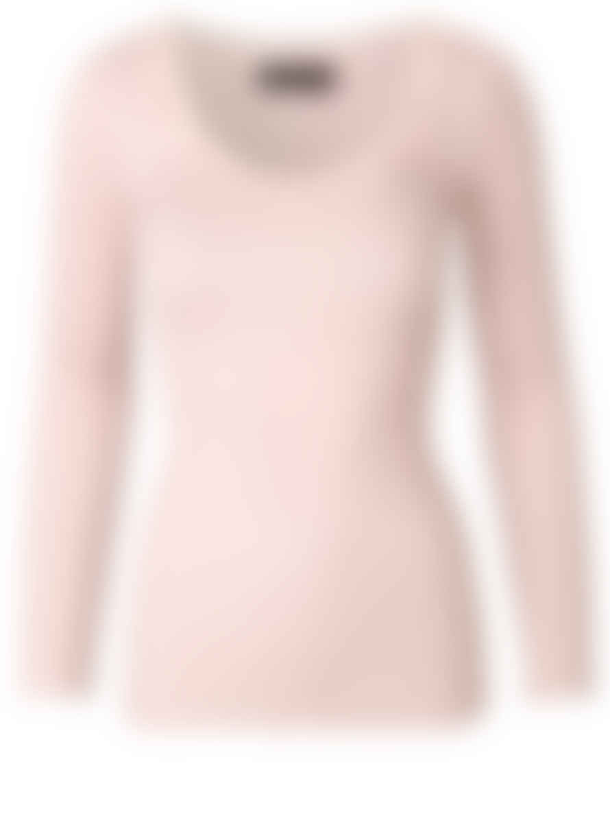 Rosemunde Long-sleeve Silk Lace Top