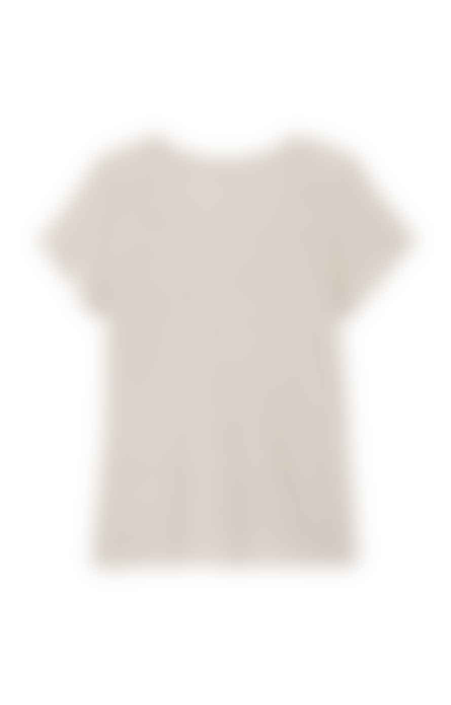American Vintage T-shirt Jacksonville Cropped Donna Creme Melange