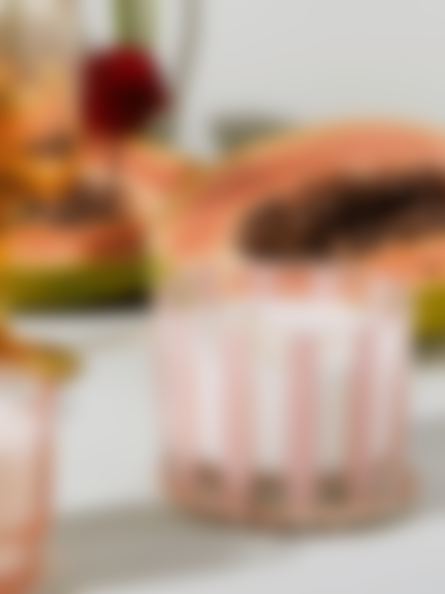 Paddywax Al Fresco Striped Candle - Peach Pepper And Plum