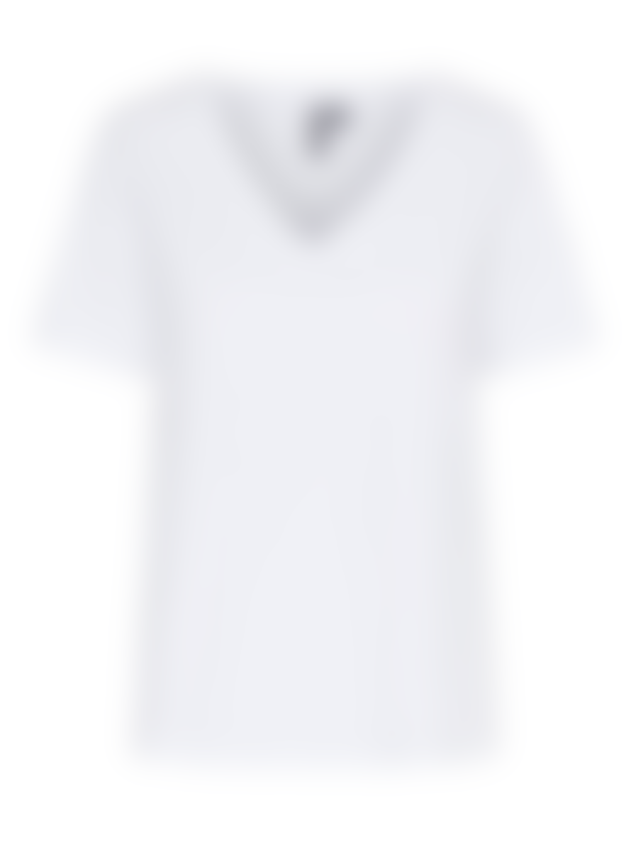 Pieces Ria V-neck Solid White Tee