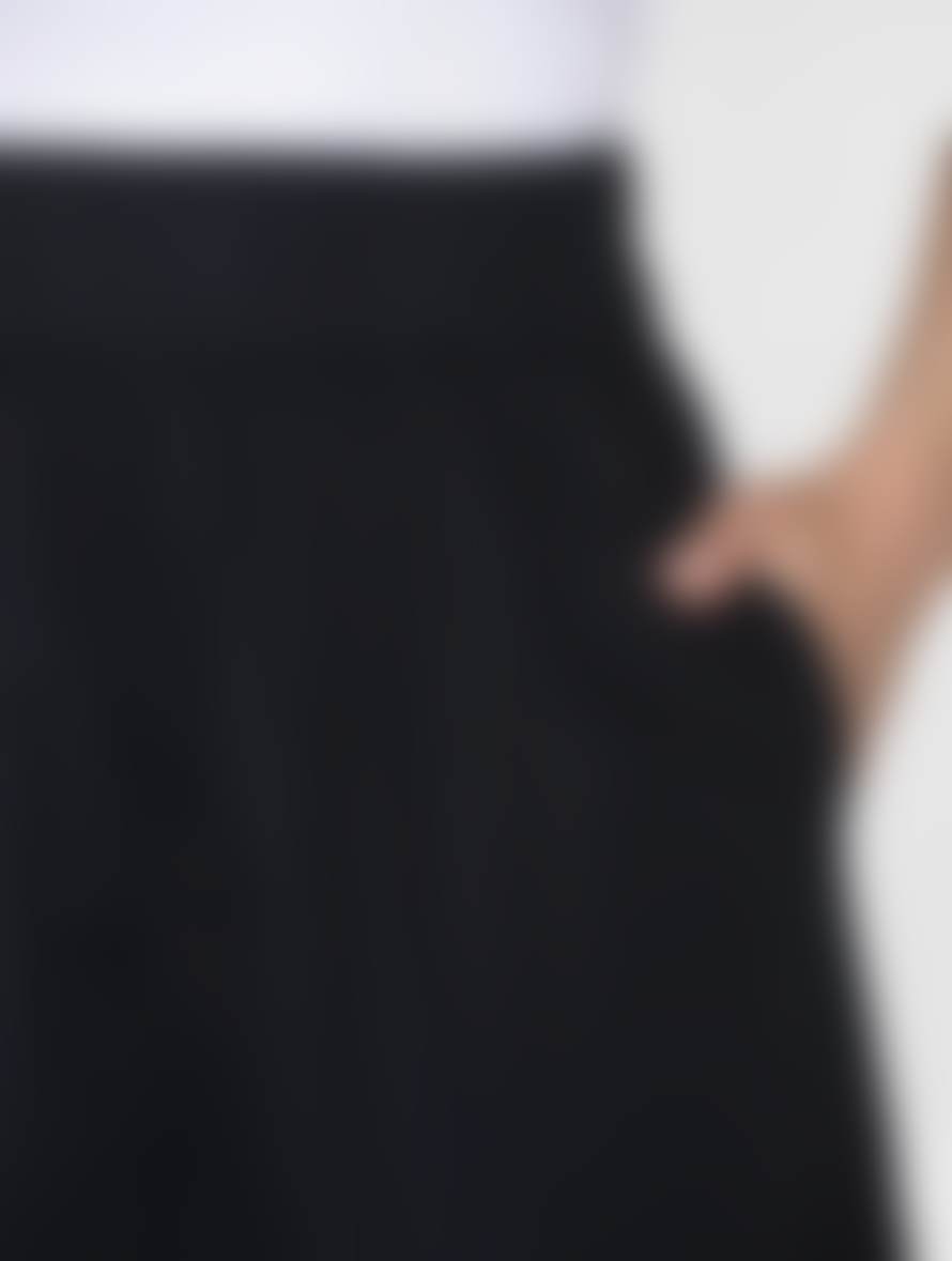 Knowledge Cotton Apparel  2050014 Eve Culotte High-Rise Extra Wide Shorts Black Jet