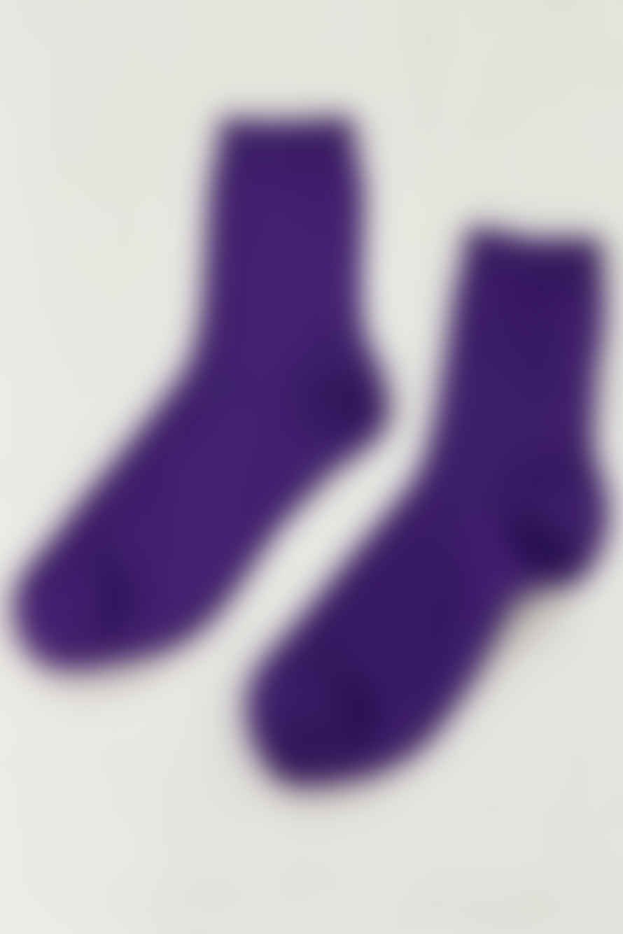 Le Bon Shoppe - Her Socks - Mercerized Combed Cotton Rib: Eggplant