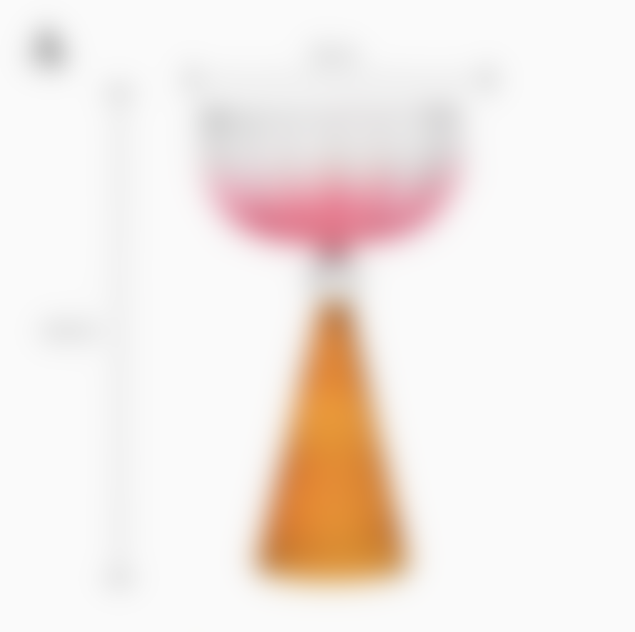 IVORE.GROUP Tulip Champagne Cocktailglas | Oranje / Roze