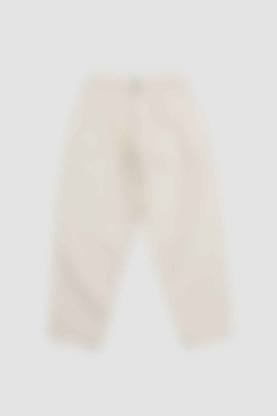 Universal Works Pleated Track Pant Ecru Recycled Cotton