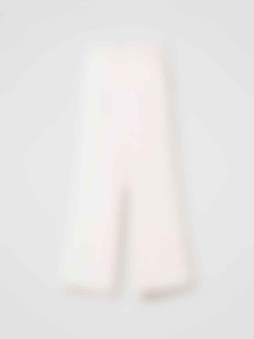 Twinset  Wide Leg Crêpe Trousers White