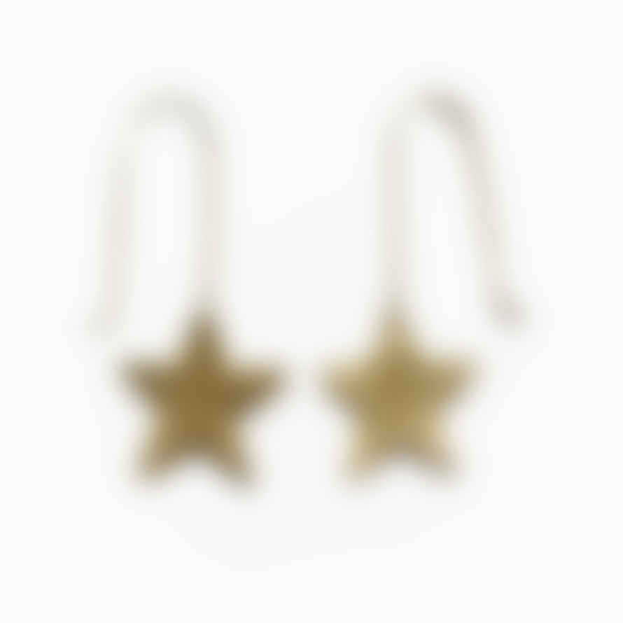 Just Trade  Hammered Star Earrings