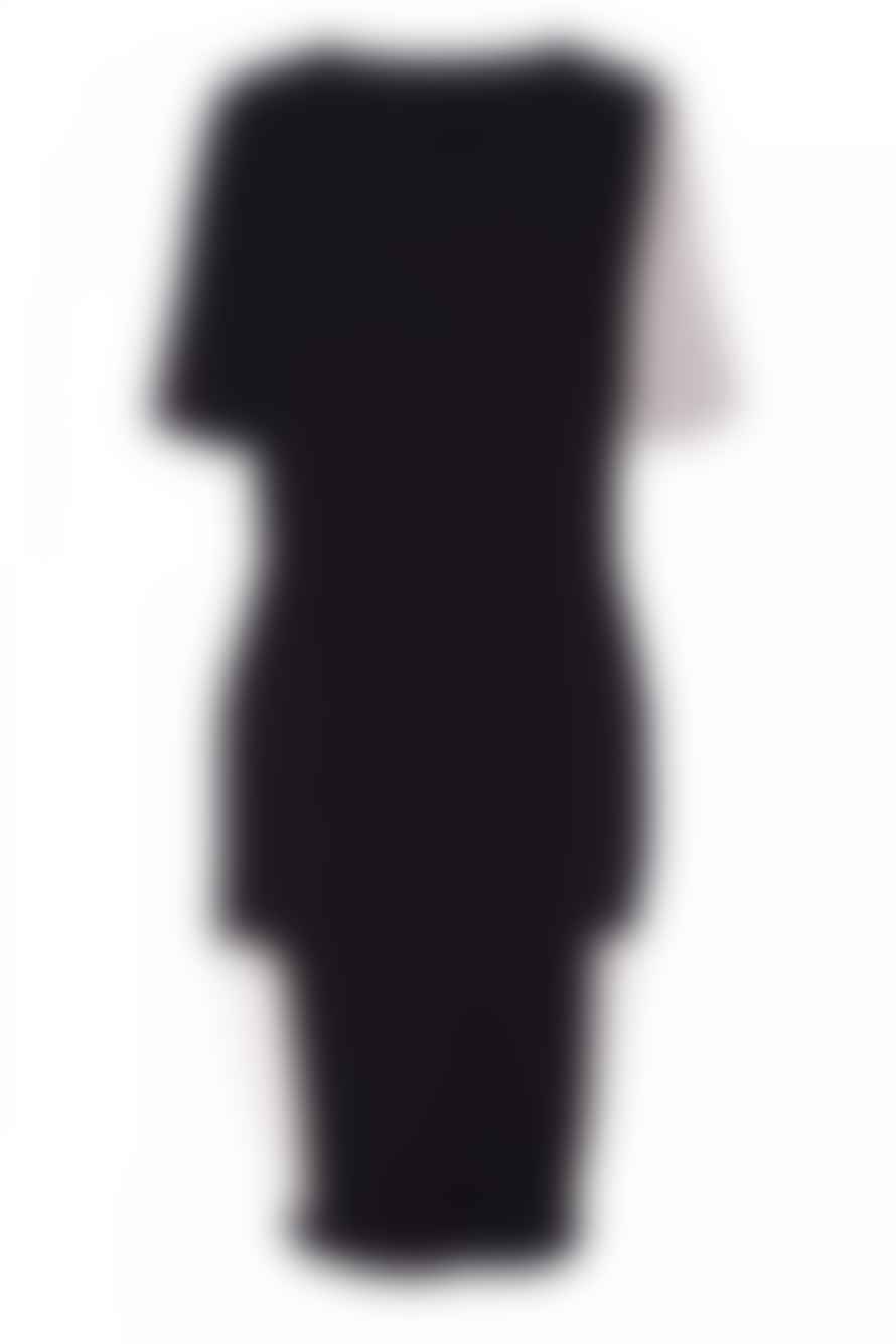 NAYA Block Colour Jersey Dress Mink/Black