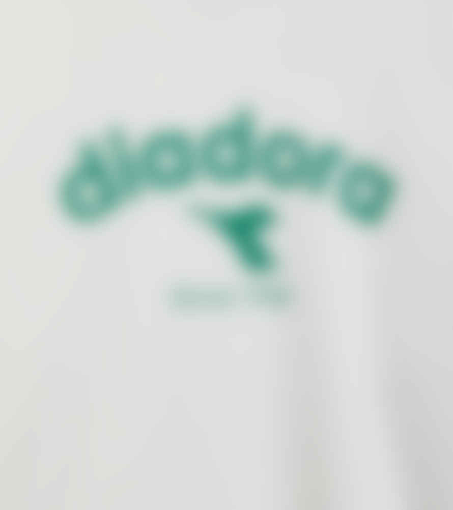 Diadora Sweatshirt Athletic Logo In White Milk