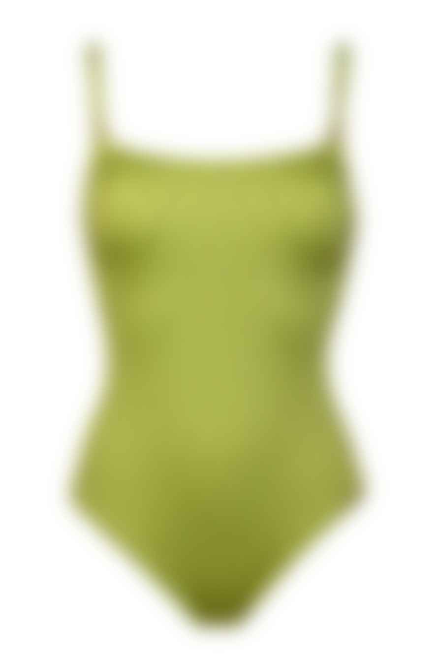 Maryan Mehlhorn 4081 Swimsuit In Lime/gold
