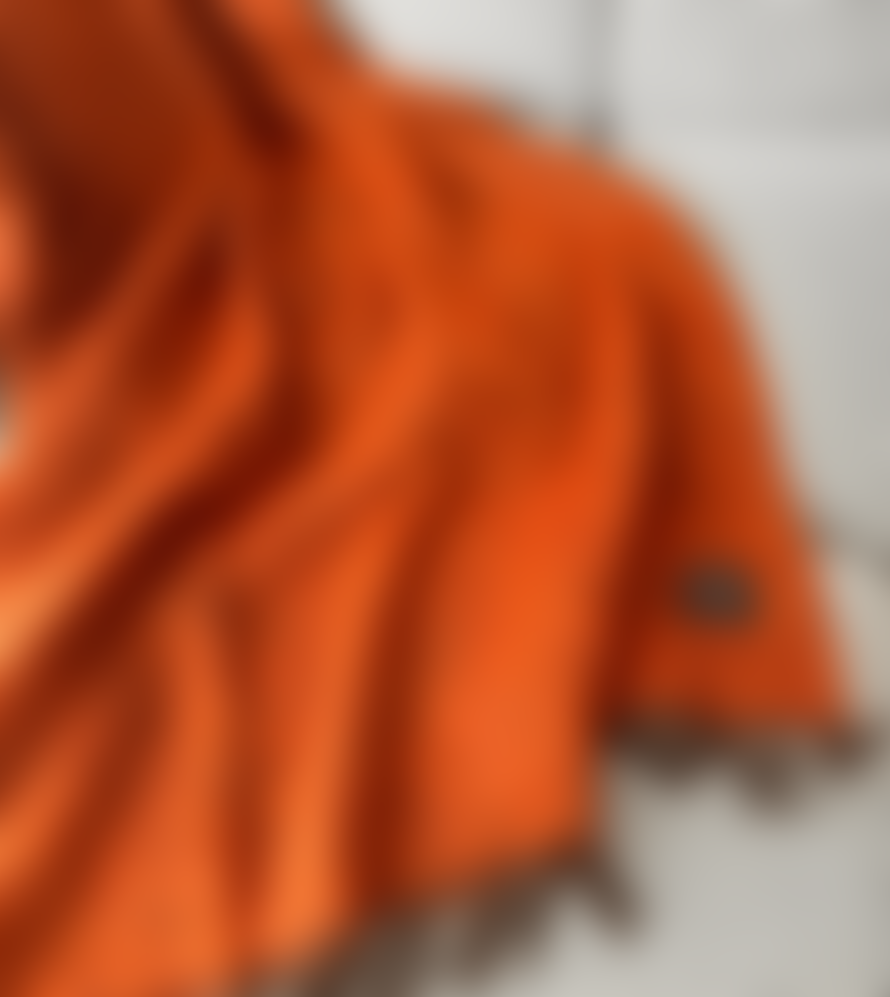 Ezcaray Orange mohair blanket - Diana #2