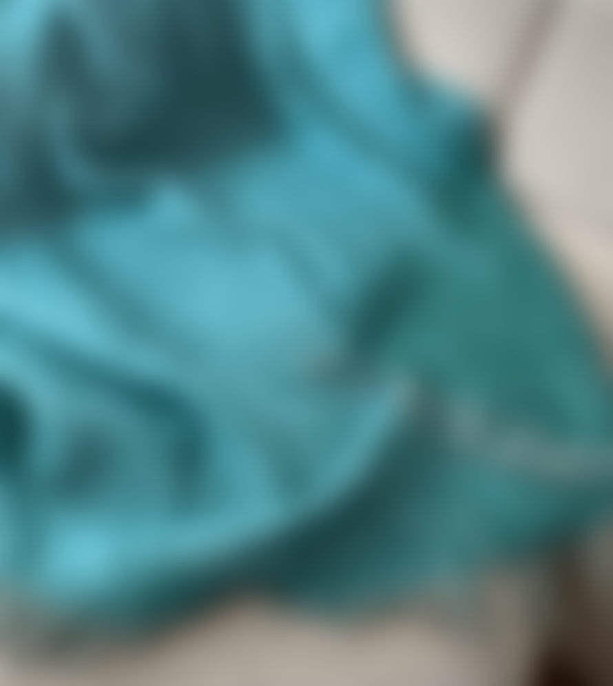 Ezcaray Turquoise Mohair Blanket - Diana #6