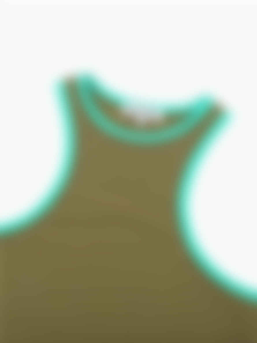 Sunnei Stretchy Halter Top Olive Green