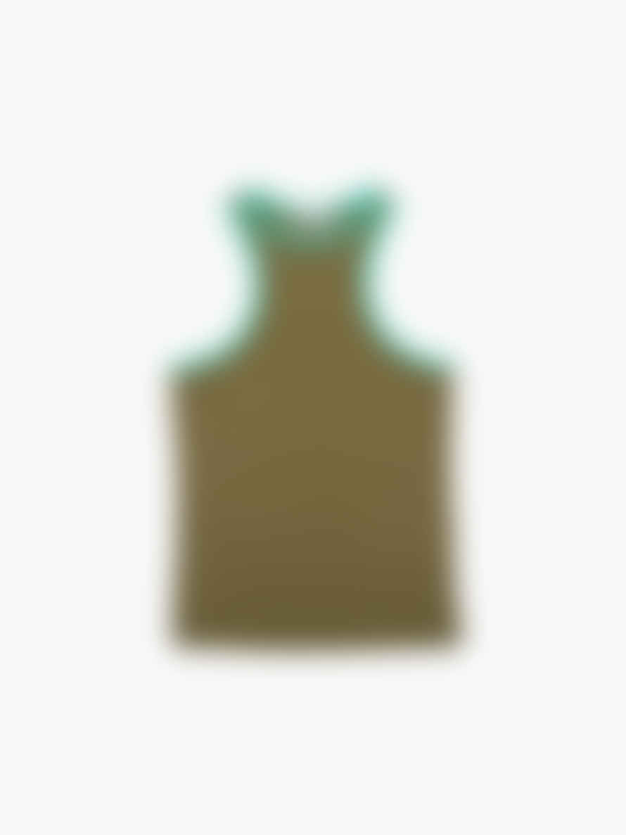 Sunnei Stretchy Halter Top Olive Green