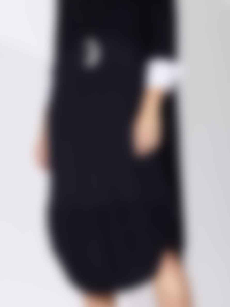 NAYA Jersey Dress/Crushed Pleat Skirt Black