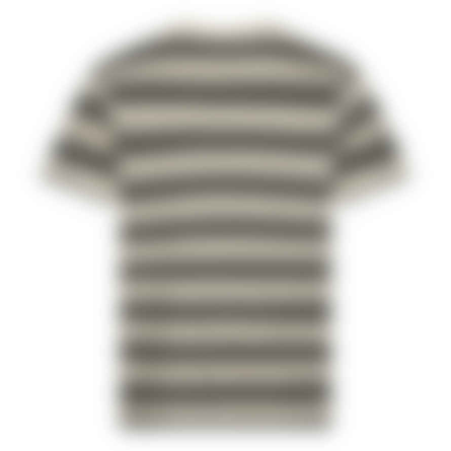Fred Perry Stripe T-shirt - Field Green/oatmeal