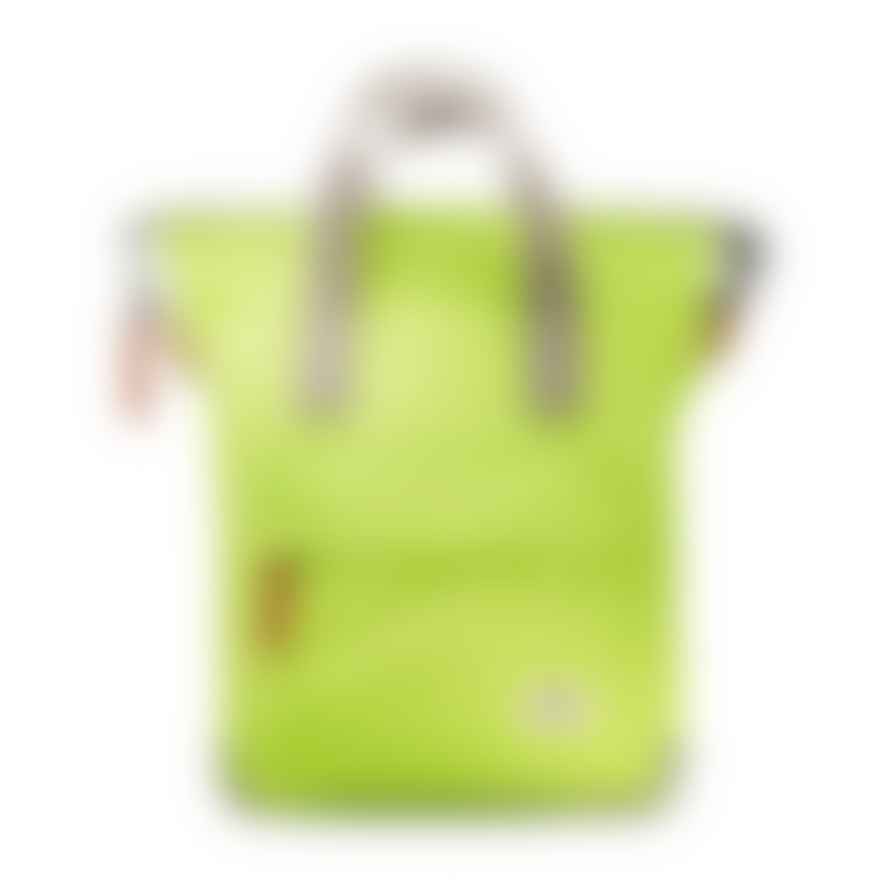 ROKA Back Pack Rucksack Bantry B Small Recycled Repurposed Sustainable Nylon In Lime