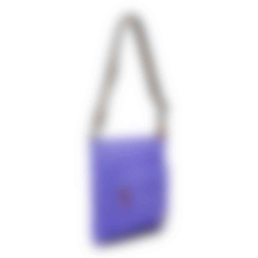 ROKA Cross Body Shoulder Bag Kennington B Medium Recycled Repurposed Sustainable Nylon In Simple Purple