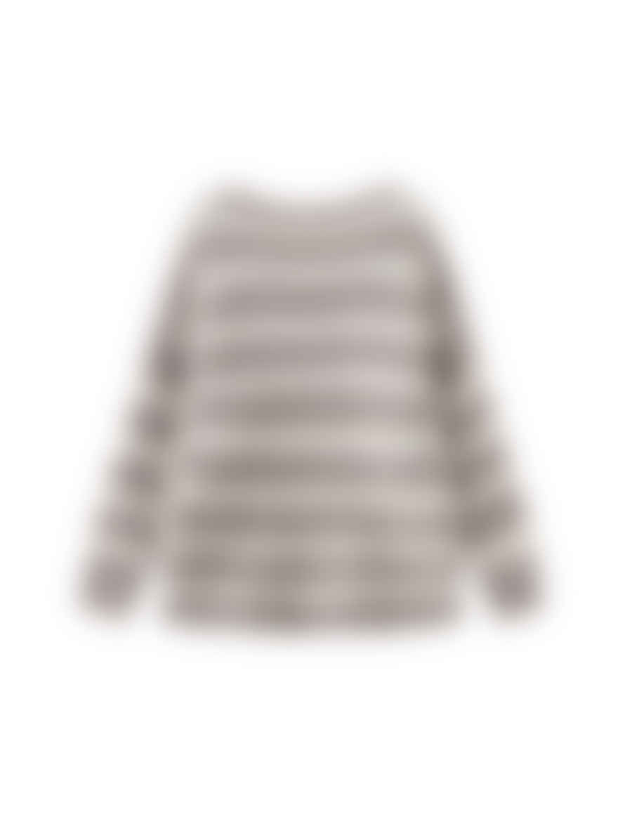 Marram Trading  Striped Round Neck Knit Sweater