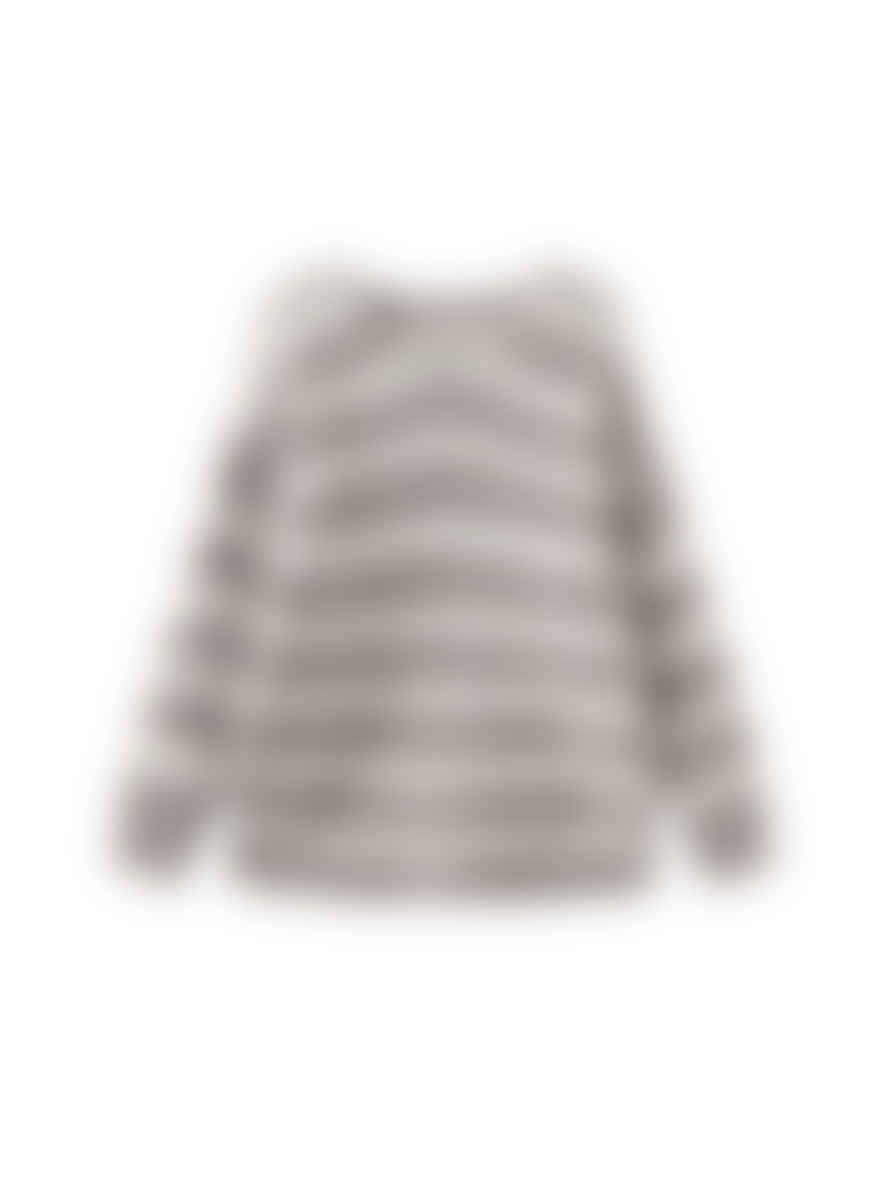 Marram Trading  Striped Round Neck Knit Sweater