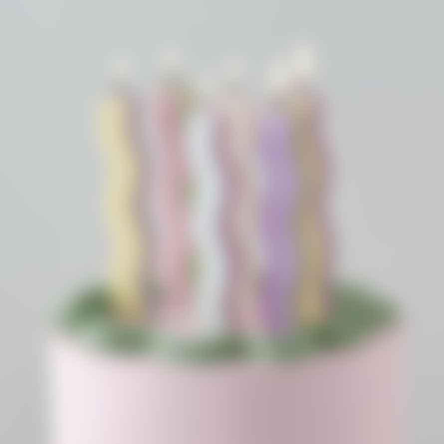 Ginger Ray Pastel Wave Birthday Candles