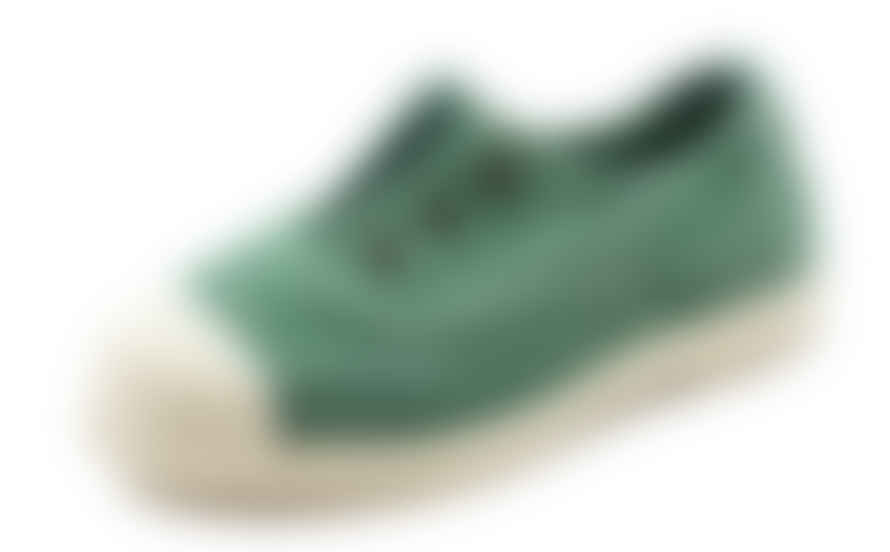 Natural World Eco Elasticated Kids' Sneakers - Oliva Green