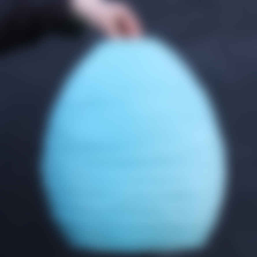Curiouser and Curiouser Egg 35cm Blue & Cream Mini Dot Cotton Pendant Lampshade