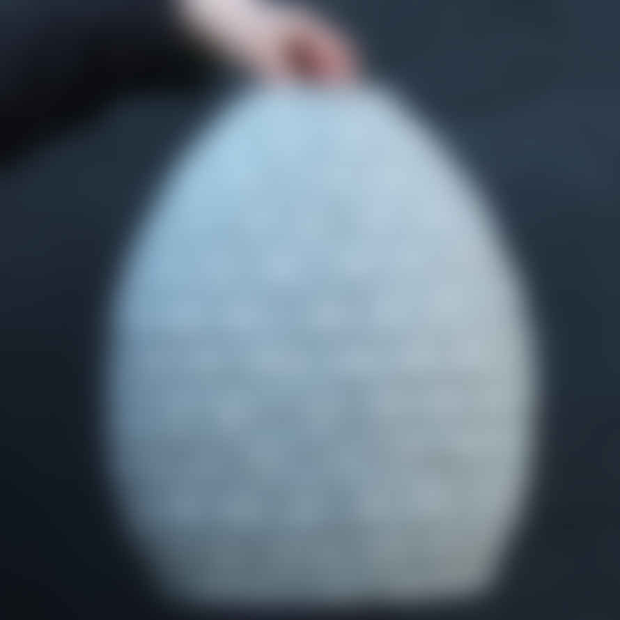 Curiouser and Curiouser Egg 35cm Grey & Cream Star Cotton Pendant Lampshade